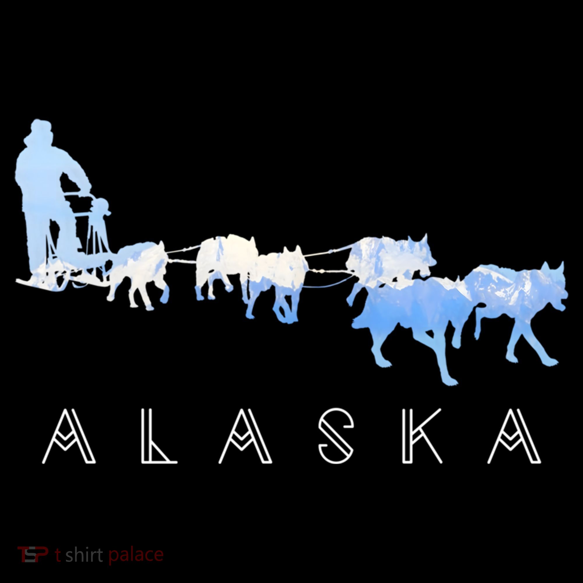 Alaska Sled Dogs Mushing Gift Sled Dog Team Snow Mountain Scene Gift Coffee Mug