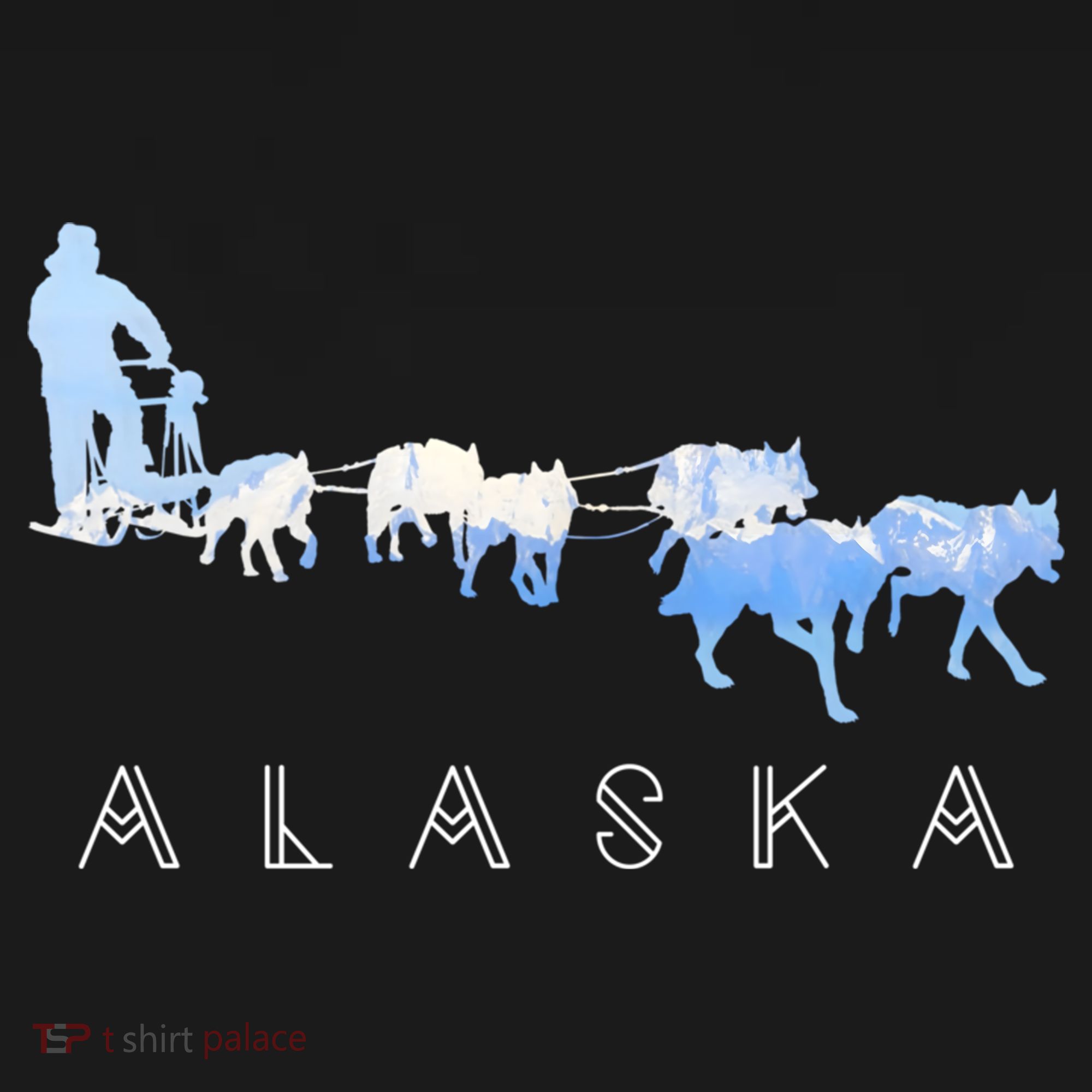 Alaska Sled Dogs Mushing Gift Sled Dog Team Snow Mountain Scene Gift Women's Hoodie