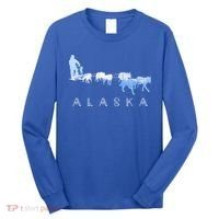 Alaska Sled Dogs Mushing Gift Sled Dog Team Snow Mountain Scene Gift Long Sleeve Shirt thumb 0