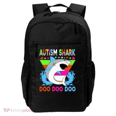 Autism Shark Doo Doo Doo Awareness Puzzle Backpack