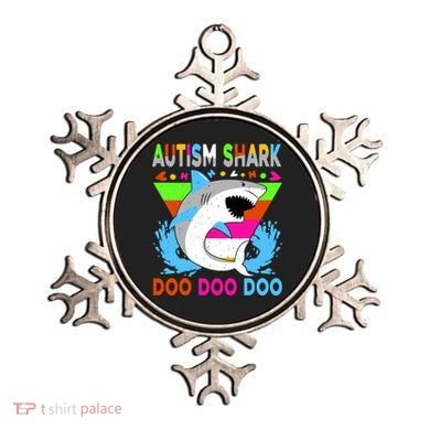 Autism Shark Doo Doo Doo Awareness Puzzle Ornament