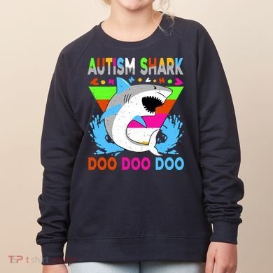 Autism Shark Doo Doo Doo Awareness Puzzle Women's Sweatshirt