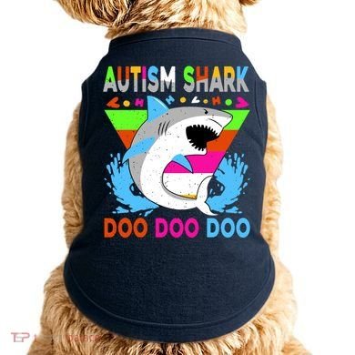 Autism Shark Doo Doo Doo Awareness Puzzle Doggie Tank