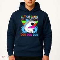 Autism Shark Doo Doo Doo Awareness Puzzle Hoodie thumb 2