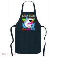 Autism Shark Doo Doo Doo Awareness Puzzle Apron thumb 0