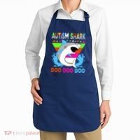 Autism Shark Doo Doo Doo Awareness Puzzle Apron thumb 2