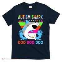 Autism Shark Doo Doo Doo Awareness Puzzle T-Shirt thumb 0