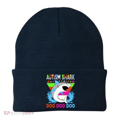 Autism Shark Doo Doo Doo Awareness Puzzle Beanie
