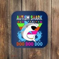Autism Shark Doo Doo Doo Awareness Puzzle Coaster thumb 0