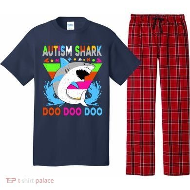 Autism Shark Doo Doo Doo Awareness Puzzle Pajama Set
