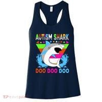Autism Shark Doo Doo Doo Awareness Puzzle Women's Tank Top thumb 0