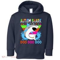 Autism Shark Doo Doo Doo Awareness Puzzle Toddler Hoodie thumb 0