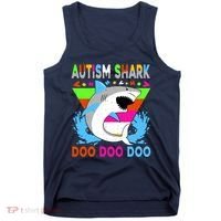 Autism Shark Doo Doo Doo Awareness Puzzle Tank Top thumb 0