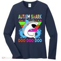 Autism Shark Doo Doo Doo Awareness Puzzle Women's Long Sleeve Shirt thumb 0