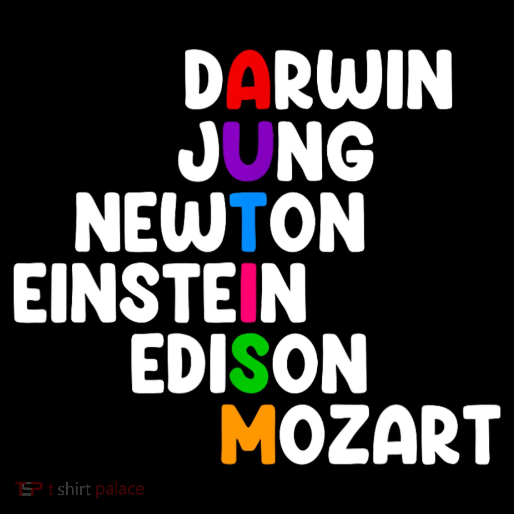 Autism Support Darwin Jung Newton Einstein Edison Mozart Pajama Set