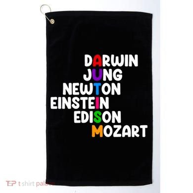 Autism Support Darwin Jung Newton Einstein Edison Mozart Golf Towel
