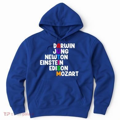 Autism Support Darwin Jung Newton Einstein Edison Mozart Hoodie
