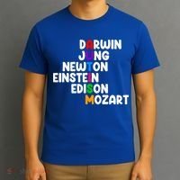Autism Support Darwin Jung Newton Einstein Edison Mozart T-Shirt thumb 3