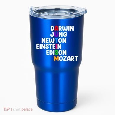 Autism Support Darwin Jung Newton Einstein Edison Mozart Tumbler