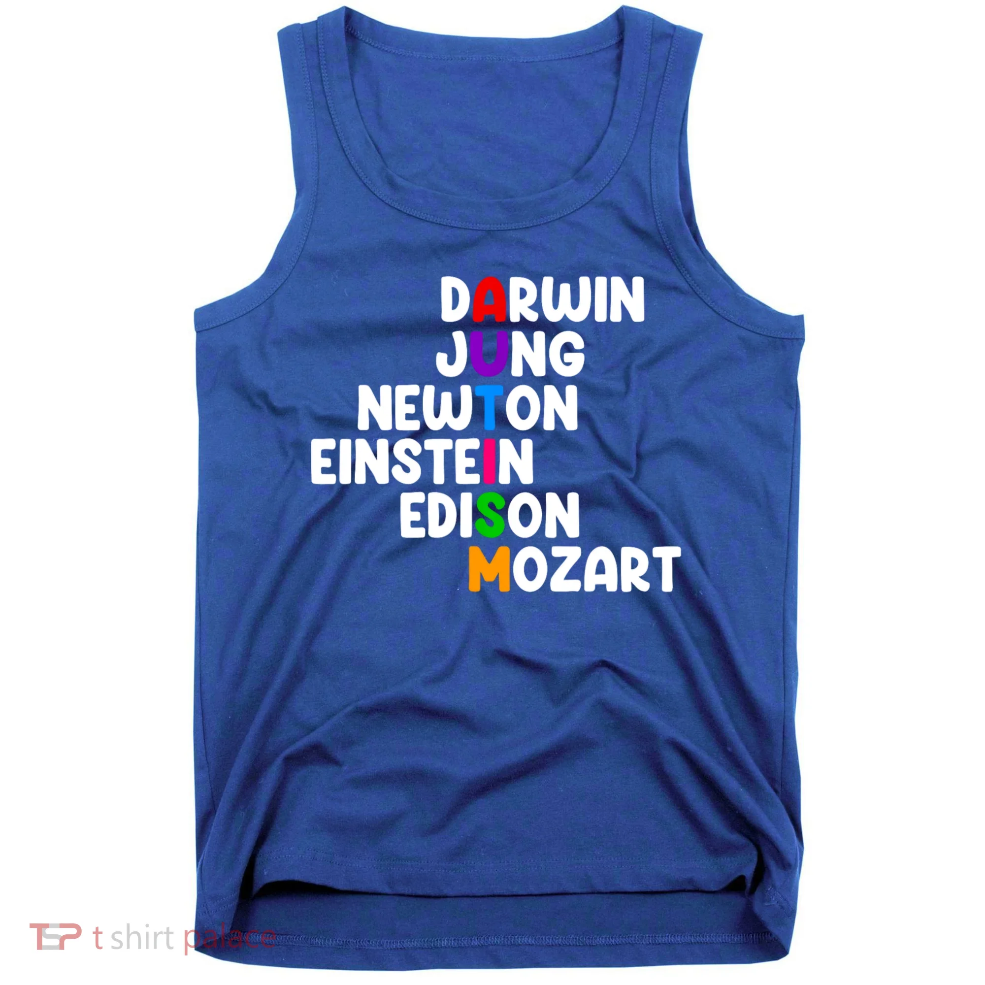 Autism Support Darwin Jung Newton Einstein Edison Mozart Tank Top