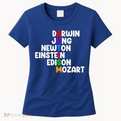 Autism Support Darwin Jung Newton Einstein Edison Mozart Women's T-Shirt