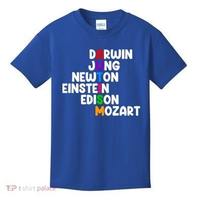 Autism Support Darwin Jung Newton Einstein Edison Mozart Kids T-Shirt