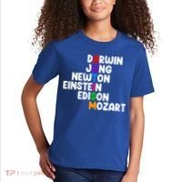 Autism Support Darwin Jung Newton Einstein Edison Mozart Kids T-Shirt thumb 2