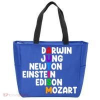 Autism Support Darwin Jung Newton Einstein Edison Mozart Tote Bag thumb 0