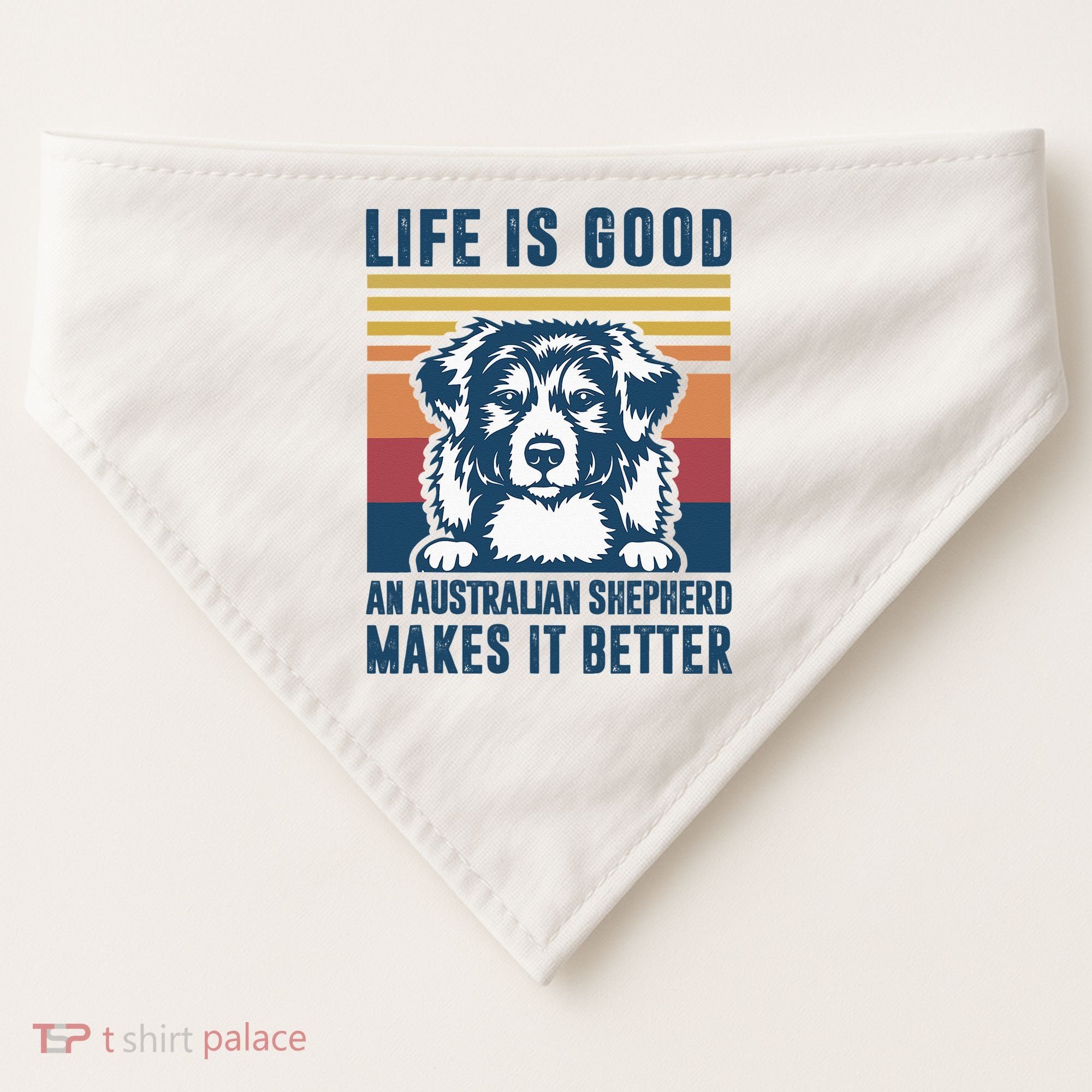 Australian Shepherd Dog Gifts Men Women Australian Shepherd USA-Made Doggie Bandana