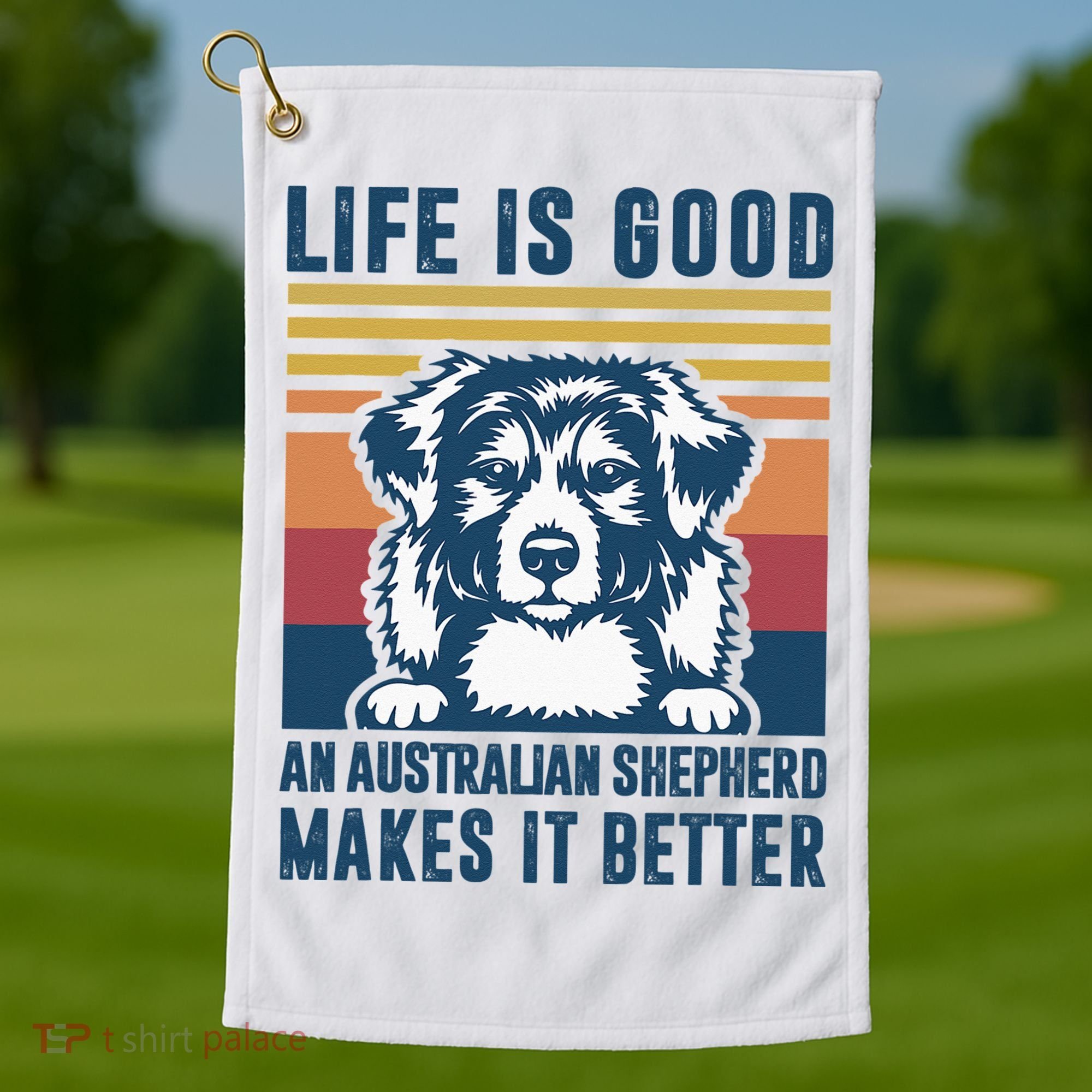 Australian Shepherd Dog Gifts Men Women Australian Shepherd Golf Towel