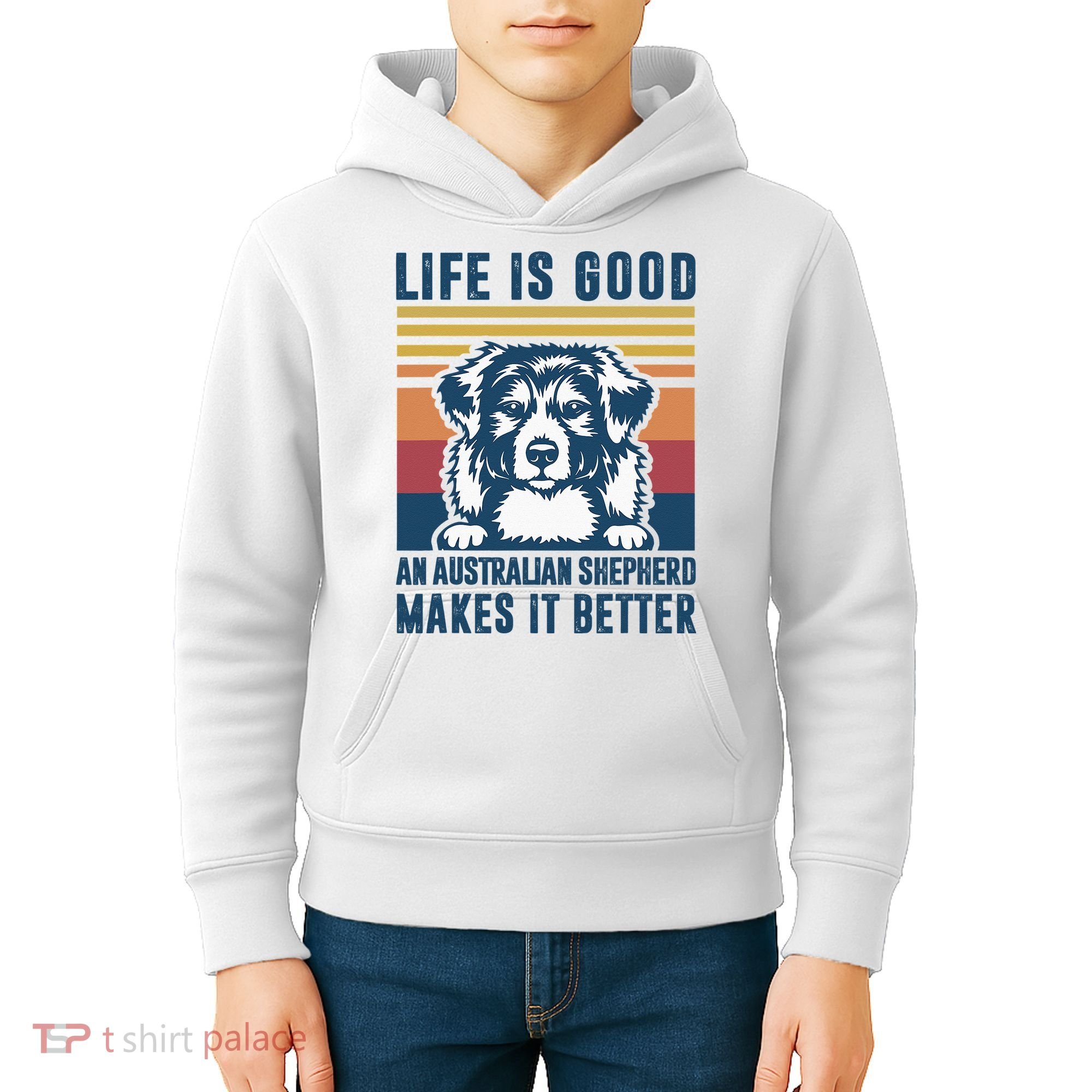 Australian Shepherd Dog Gifts Men Women Australian Shepherd Kids Hoodie