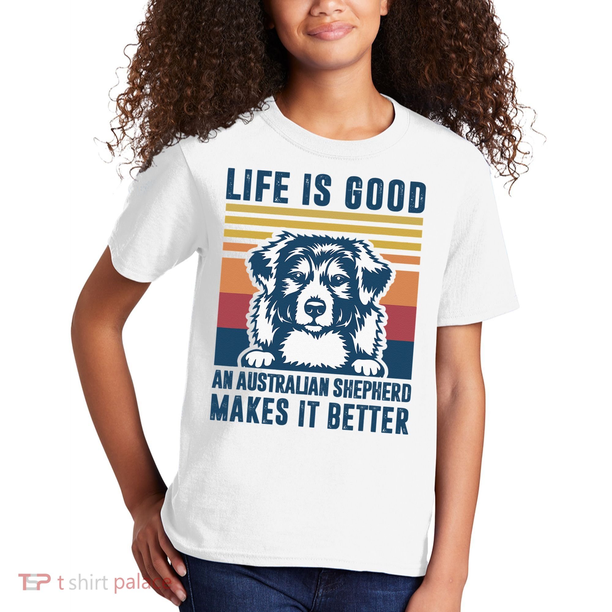 Australian Shepherd Dog Gifts Men Women Australian Shepherd Kids T-Shirt