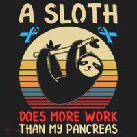 A Sloth Does More Work Than My Pancreas Beanie thumb 2