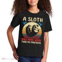 A Sloth Does More Work Than My Pancreas Kids T-Shirt thumb 2