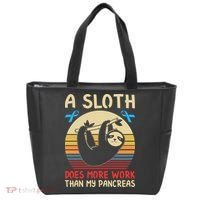 A Sloth Does More Work Than My Pancreas Tote Bag thumb 0