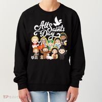 All Saints Day Kids Catholic St Francis Therese Joan Of Arc Women's Sweatshirt thumb 0