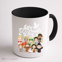All Saints Day Kids Catholic St Francis Therese Joan Of Arc Coffee Mug thumb 1