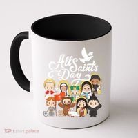 All Saints Day Kids Catholic St Francis Therese Joan Of Arc Coffee Mug thumb 0