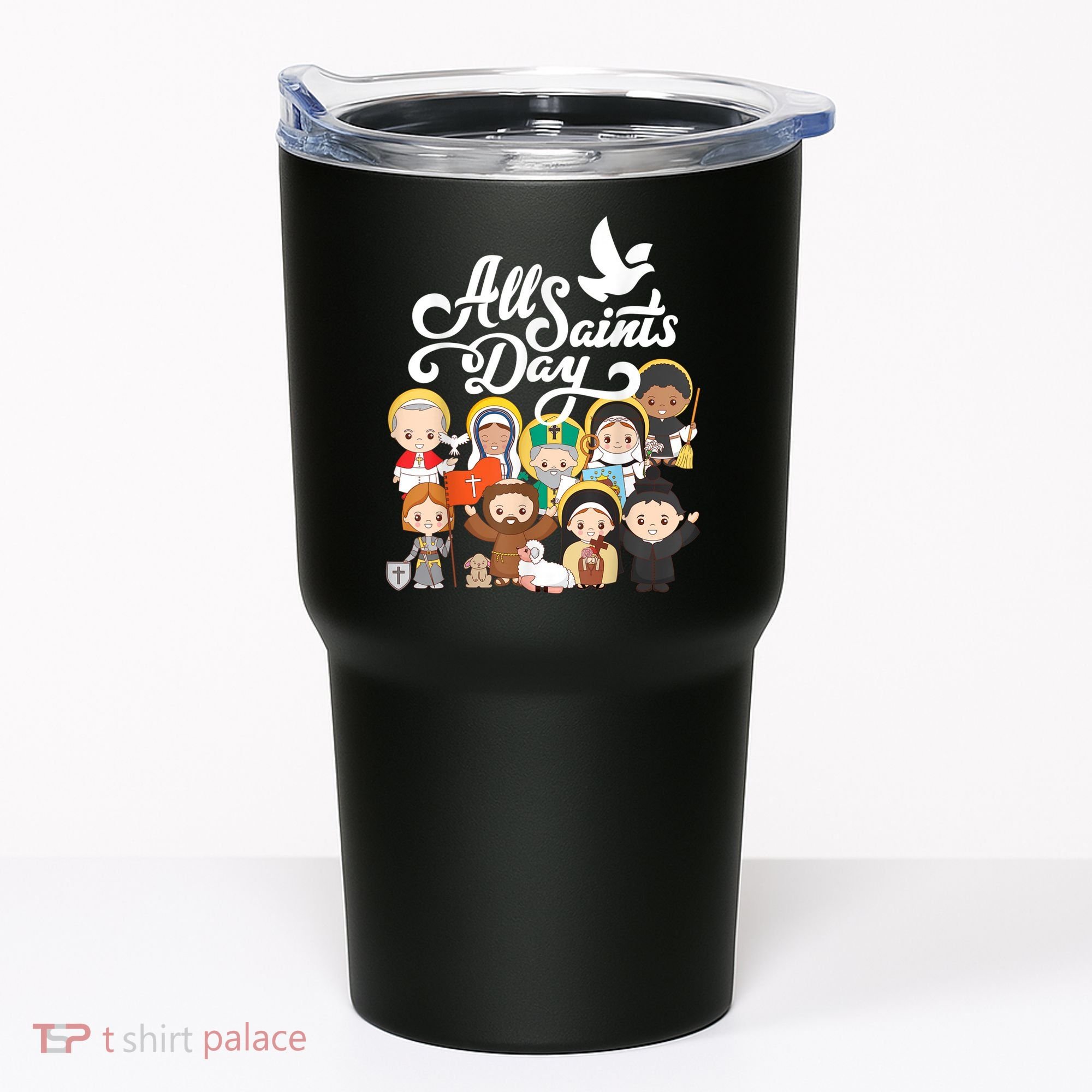 All Saints Day Kids Catholic St Francis Therese Joan Of Arc Tumbler