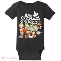 All Saints Day Kids Catholic St Francis Therese Joan Of Arc Baby Bodysuit thumb 0