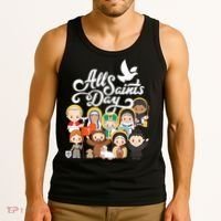 All Saints Day Kids Catholic St Francis Therese Joan Of Arc Tank Top thumb 3