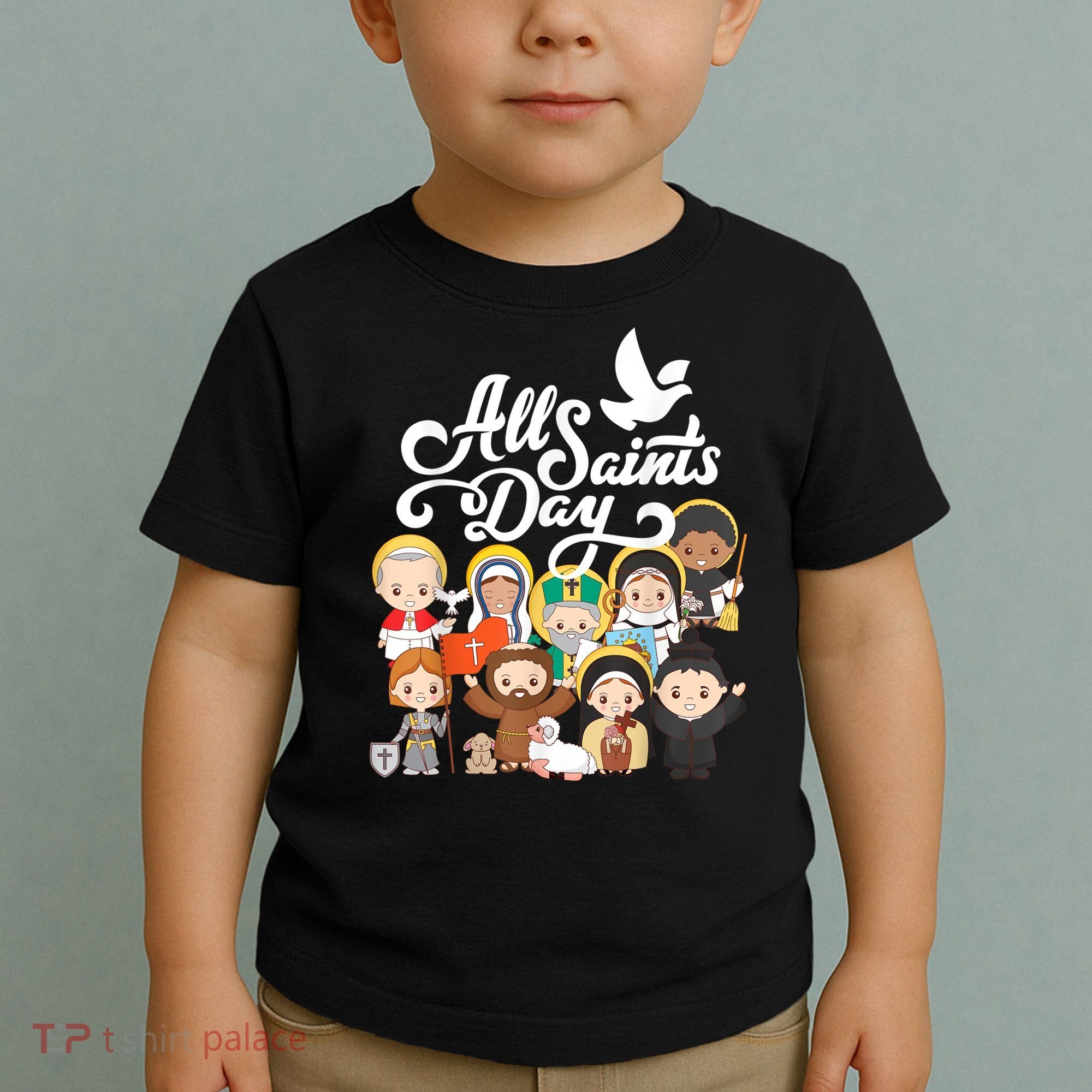 All Saints Day Kids Catholic St Francis Therese Joan Of Arc Toddler T-Shirt