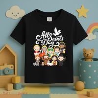 All Saints Day Kids Catholic St Francis Therese Joan Of Arc Toddler T-Shirt thumb 3