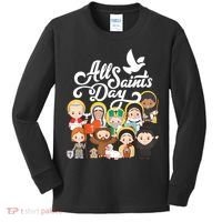 All Saints Day Kids Catholic St Francis Therese Joan Of Arc Kids Long Sleeve Shirt thumb 0