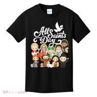 All Saints Day Kids Catholic St Francis Therese Joan Of Arc Kids T-Shirt thumb 0