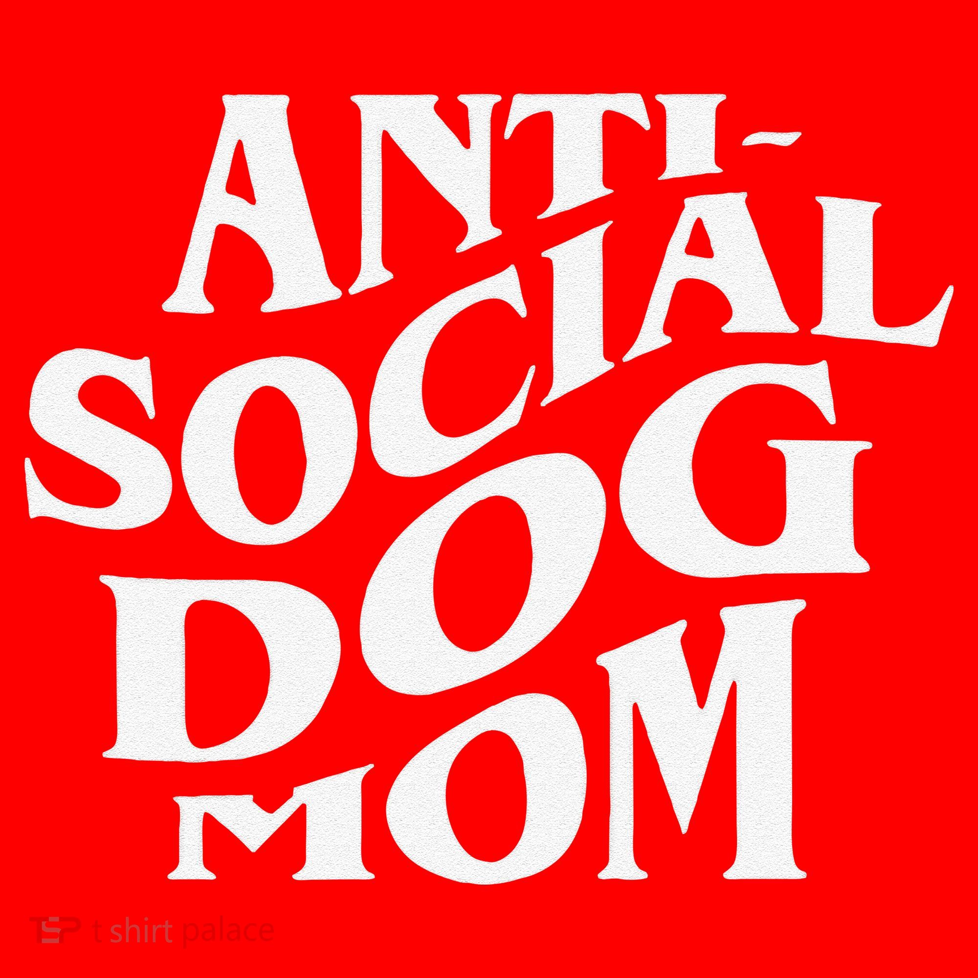 Anti Social Dog Mom Happy Mothers Day Funny Dog Lovers Santa Hat