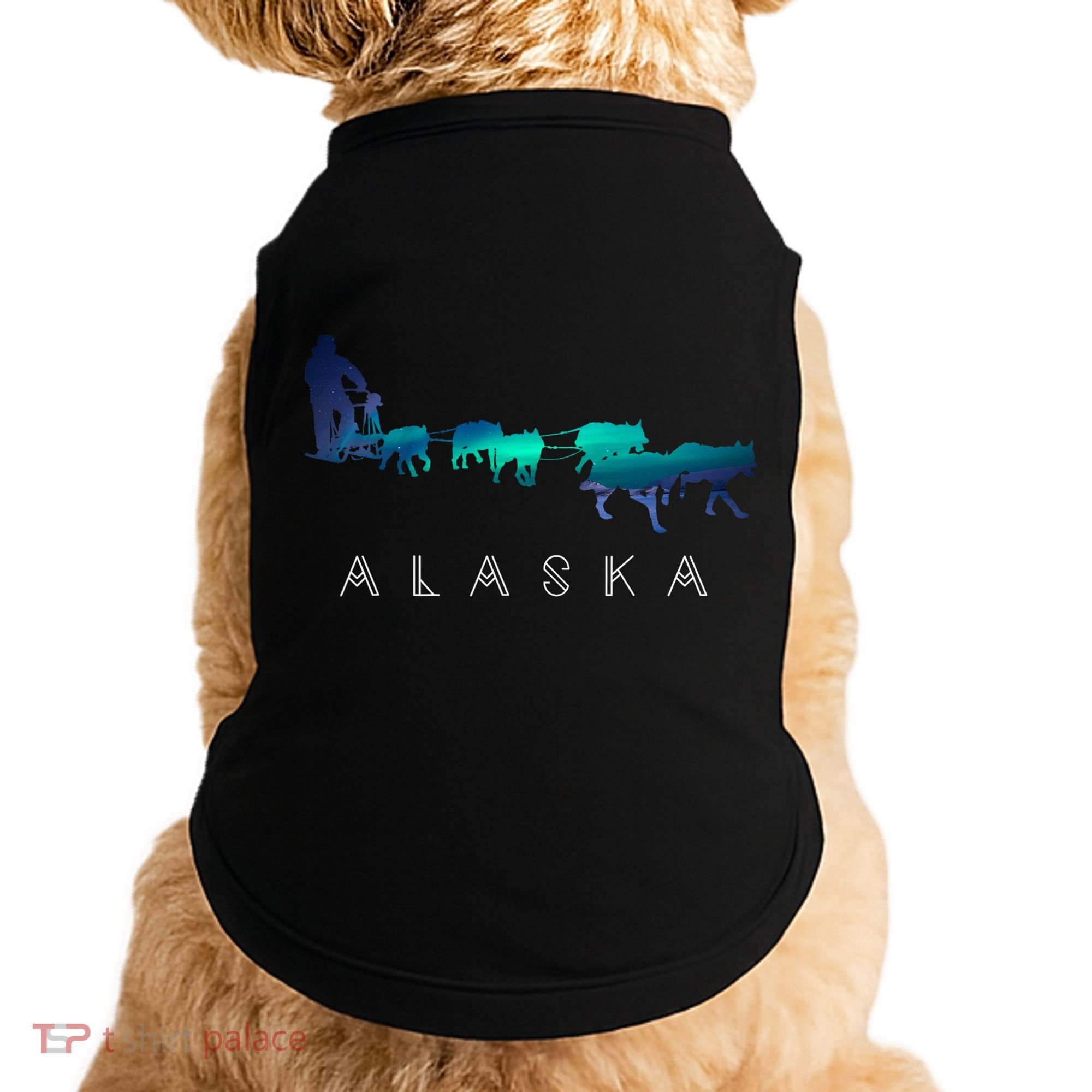 Alaska Sled Dogs Mushing Sled Dog Team A.U.R.O.R.A Borealis Scene Doggie Tank