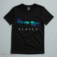 Alaska Sled Dogs Mushing Sled Dog Team A.U.R.O.R.A Borealis Scene T-Shirt thumb 5