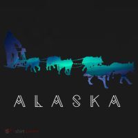 Alaska Sled Dogs Mushing Sled Dog Team A.U.R.O.R.A Borealis Scene Button thumb 1