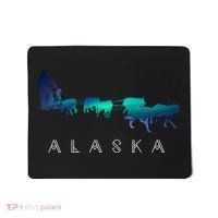 Alaska Sled Dogs Mushing Sled Dog Team A.U.R.O.R.A Borealis Scene Mousepad thumb 0